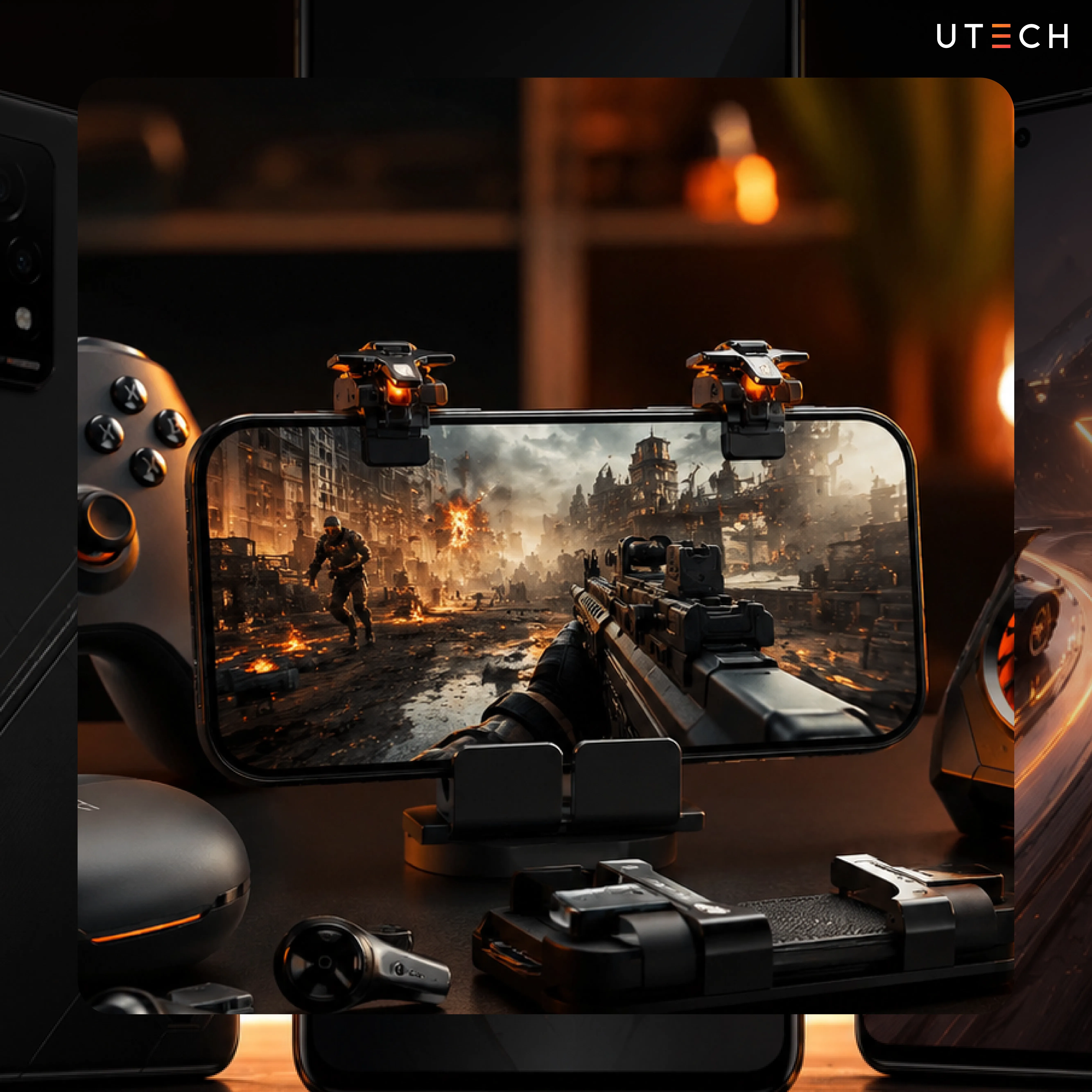 มือถือเกมมิ่งพร้อมอุปกรณ์เสริมสำหรับเล่นเกม เน้นประสิทธิภาพ การควบคุม และประสบการณ์เล่นเกมบนมือถือ