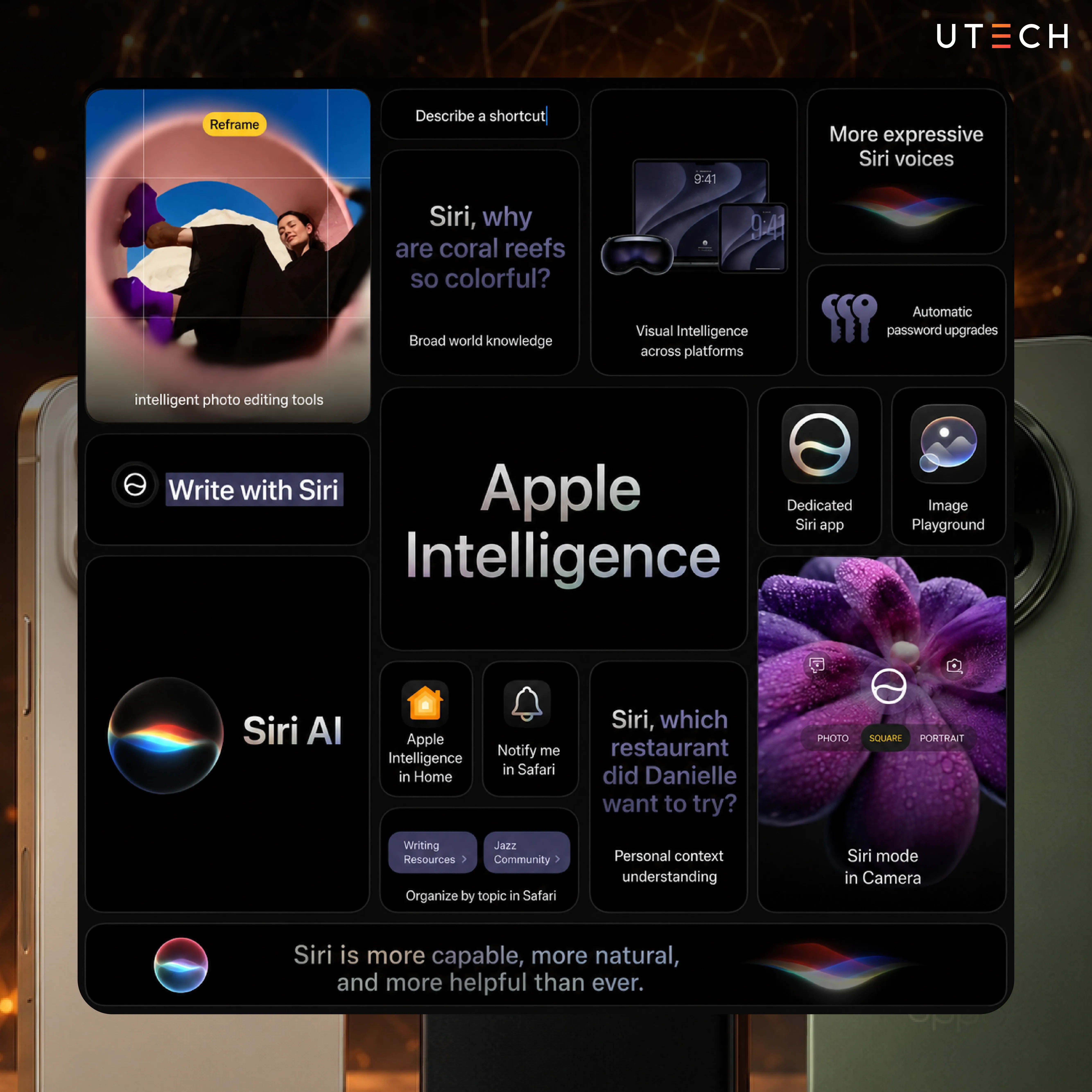 Apple Intelligence ระบบ AI บน iPhone พร้อมฟีเจอร์ Siri การเขียน การแต่งภาพ และ Visual Intelligence
