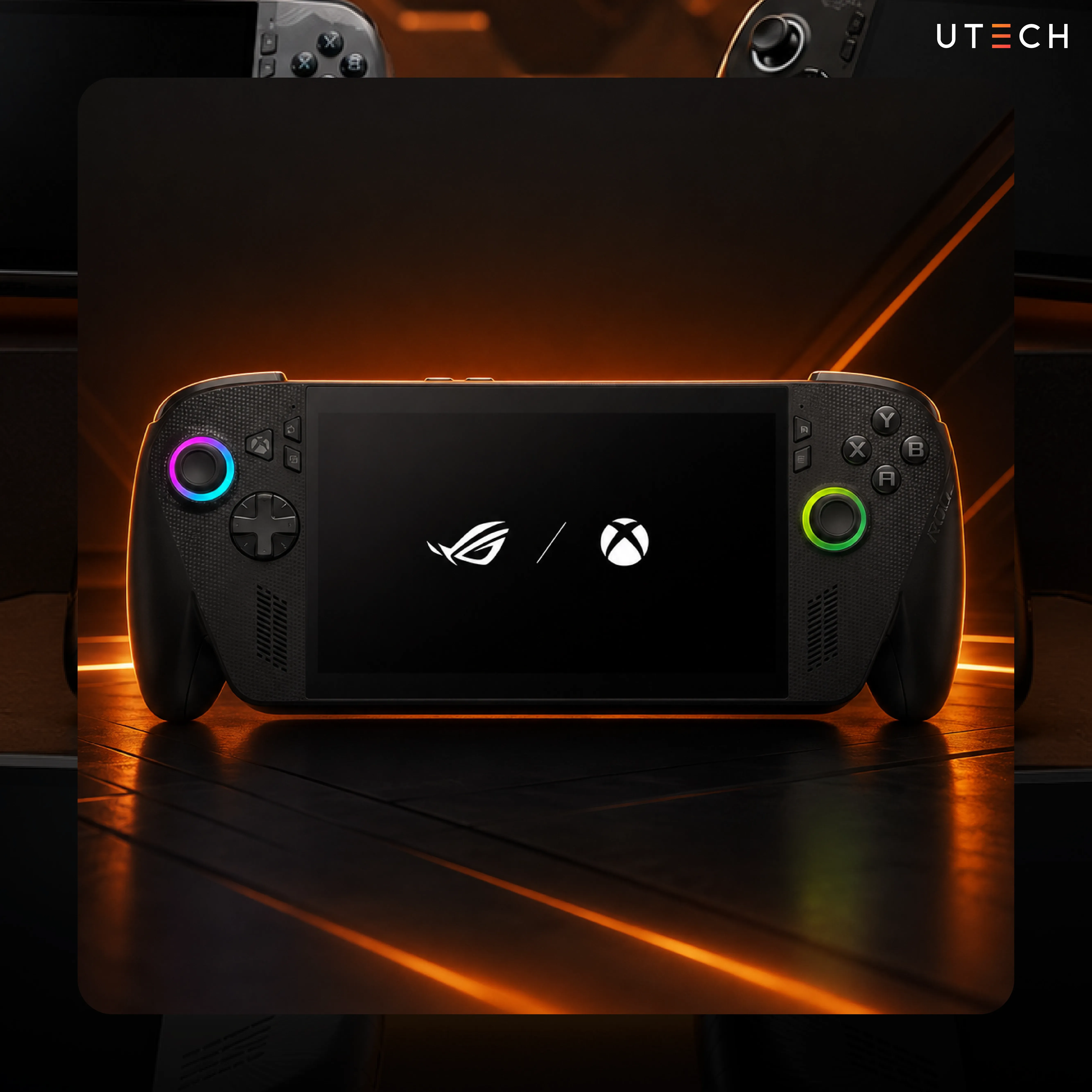 ASUS ROG Ally สีดำ เครื่องเกมพกพา Windows ดีไซน์กะทัดรัด รองรับเกมจาก Steam, Epic Games และ Xbox Game Pass
