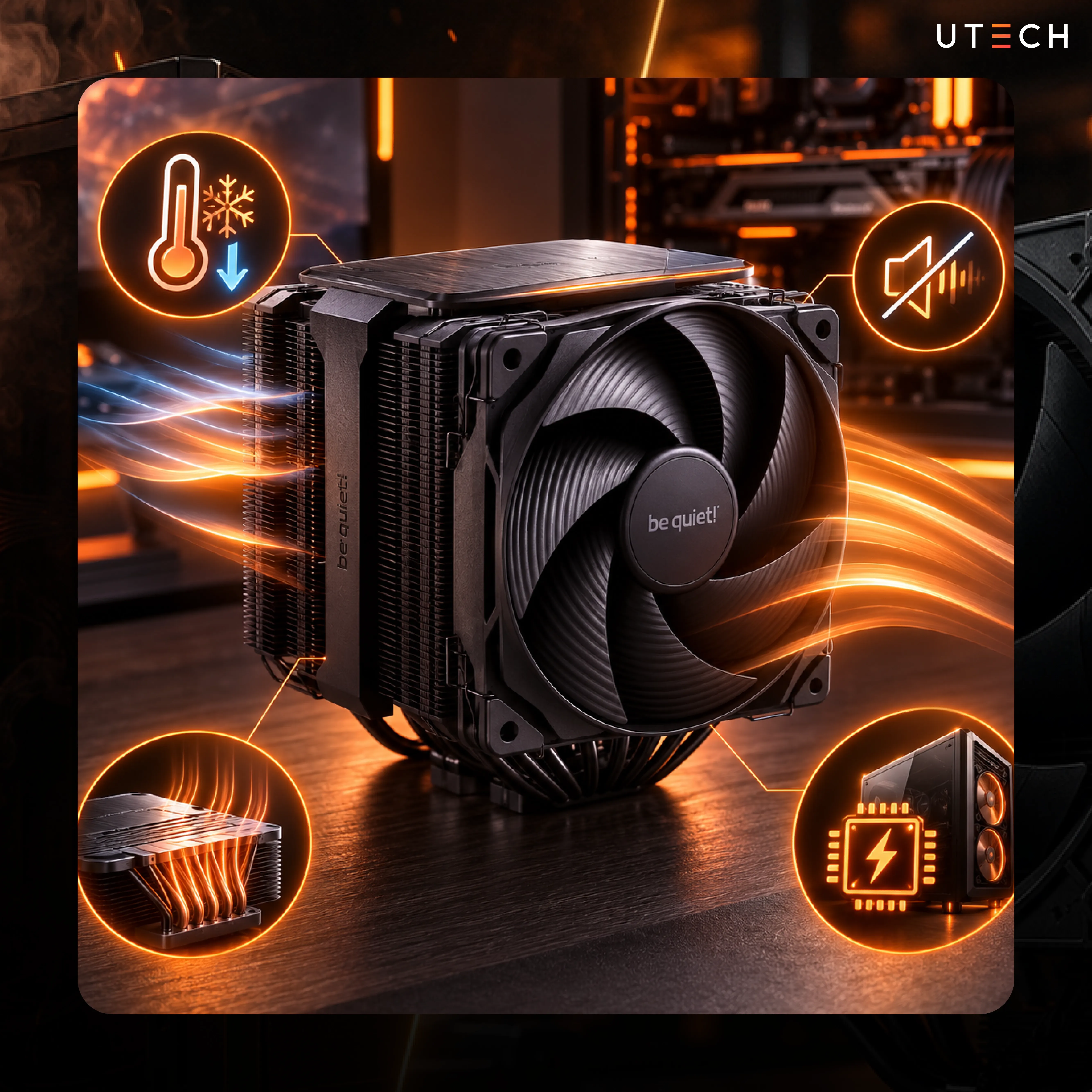 be quiet! Dark Rock Pro 5 ฮีตซิงก์ระบายความร้อนซีพียูแบบลม ประสิทธิภาพสูง ช่วยลดความร้อน CPU ทำงานเงียบ และรองรับซีพียูรุ่นใหม่