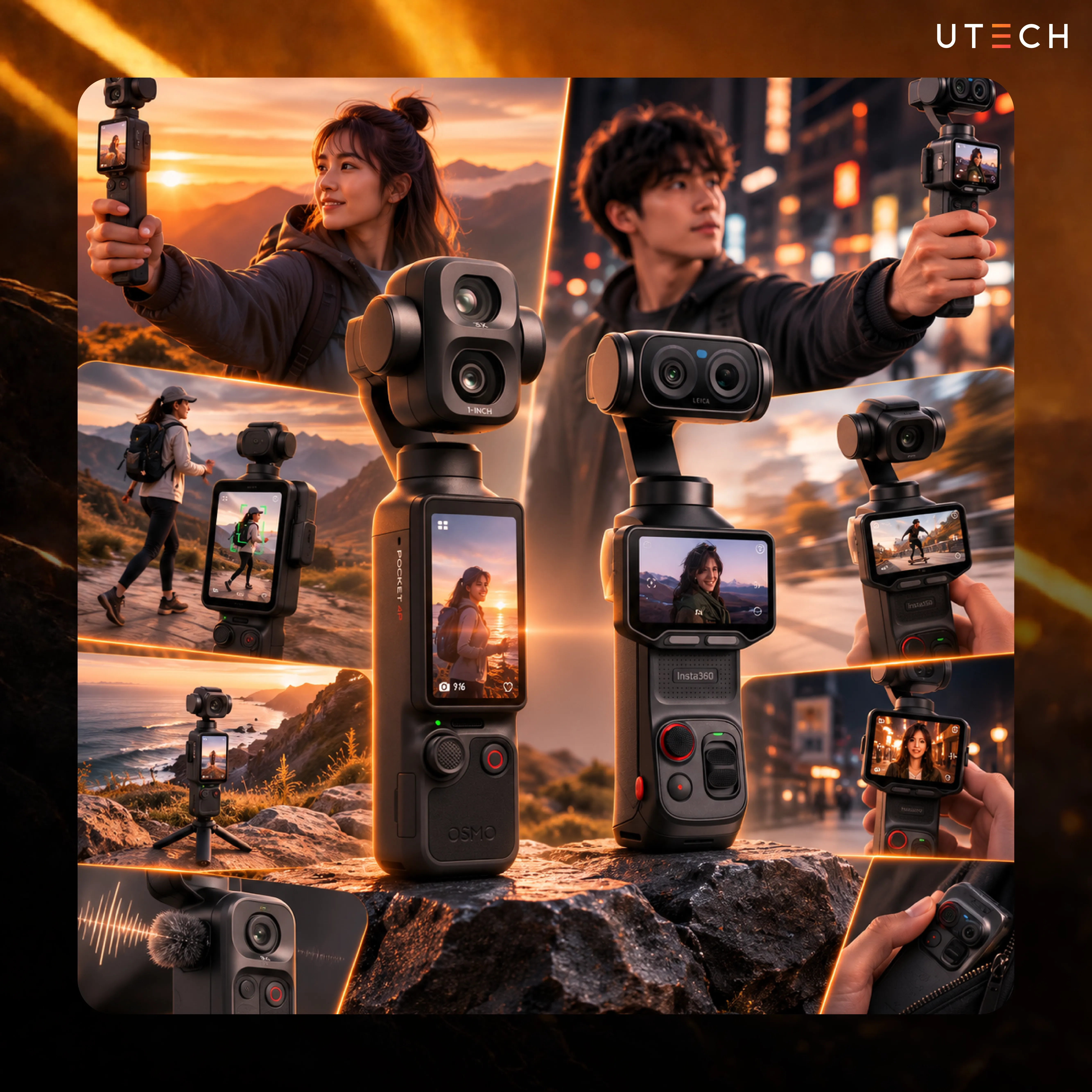 เปรียบเทียบการใช้งานจริงของ DJI Osmo Pocket 4P และ Insta360 Luna Ultra ทั้งการถ่าย Vlog การเดินทาง ระบบติดตาม AI และคุณภาพวิดีโอ