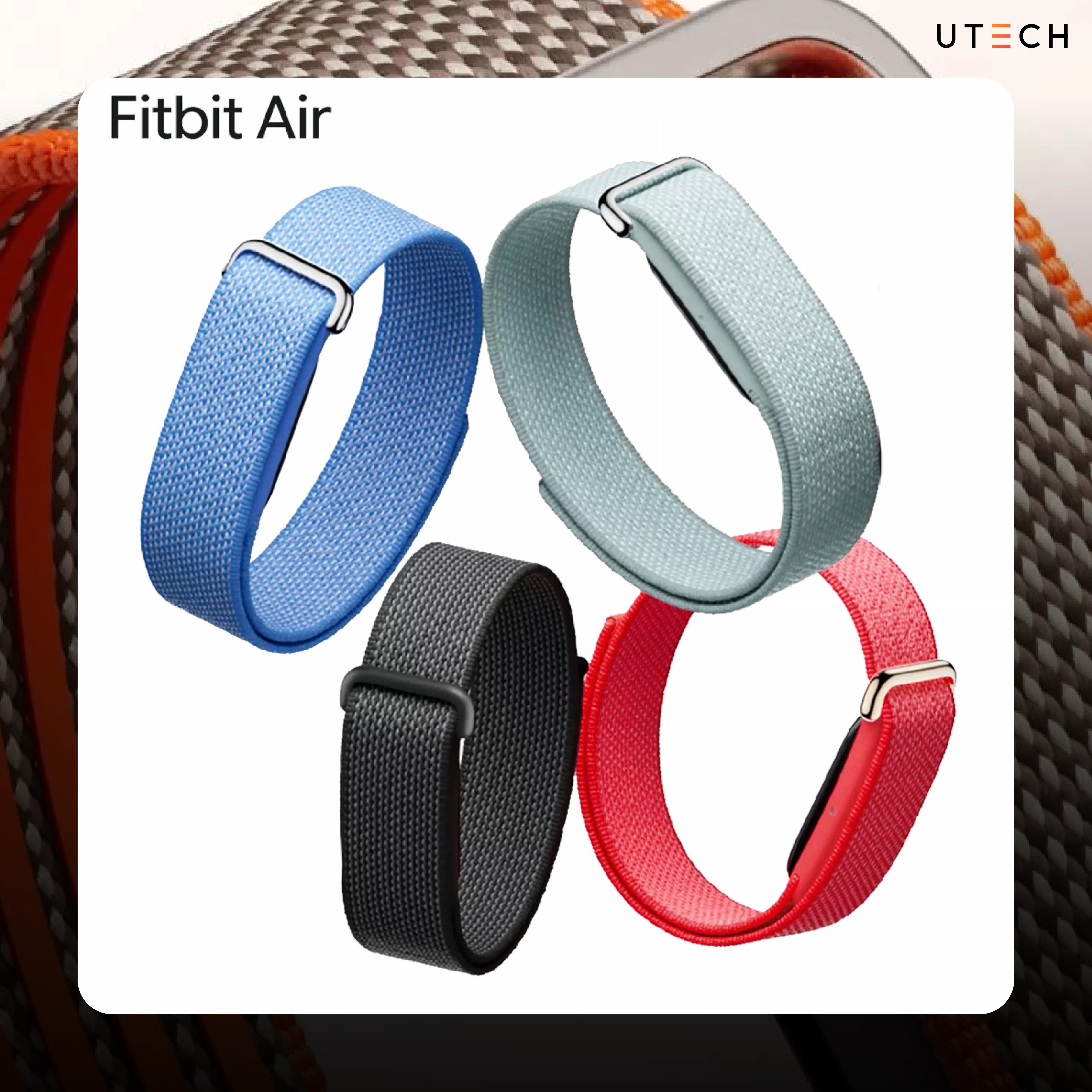 Fitbit Air SE มีให้เลือกหลายสี พร้อมสายผ้าแบบถัก น้ำหนักเบา สวมใส่สบาย