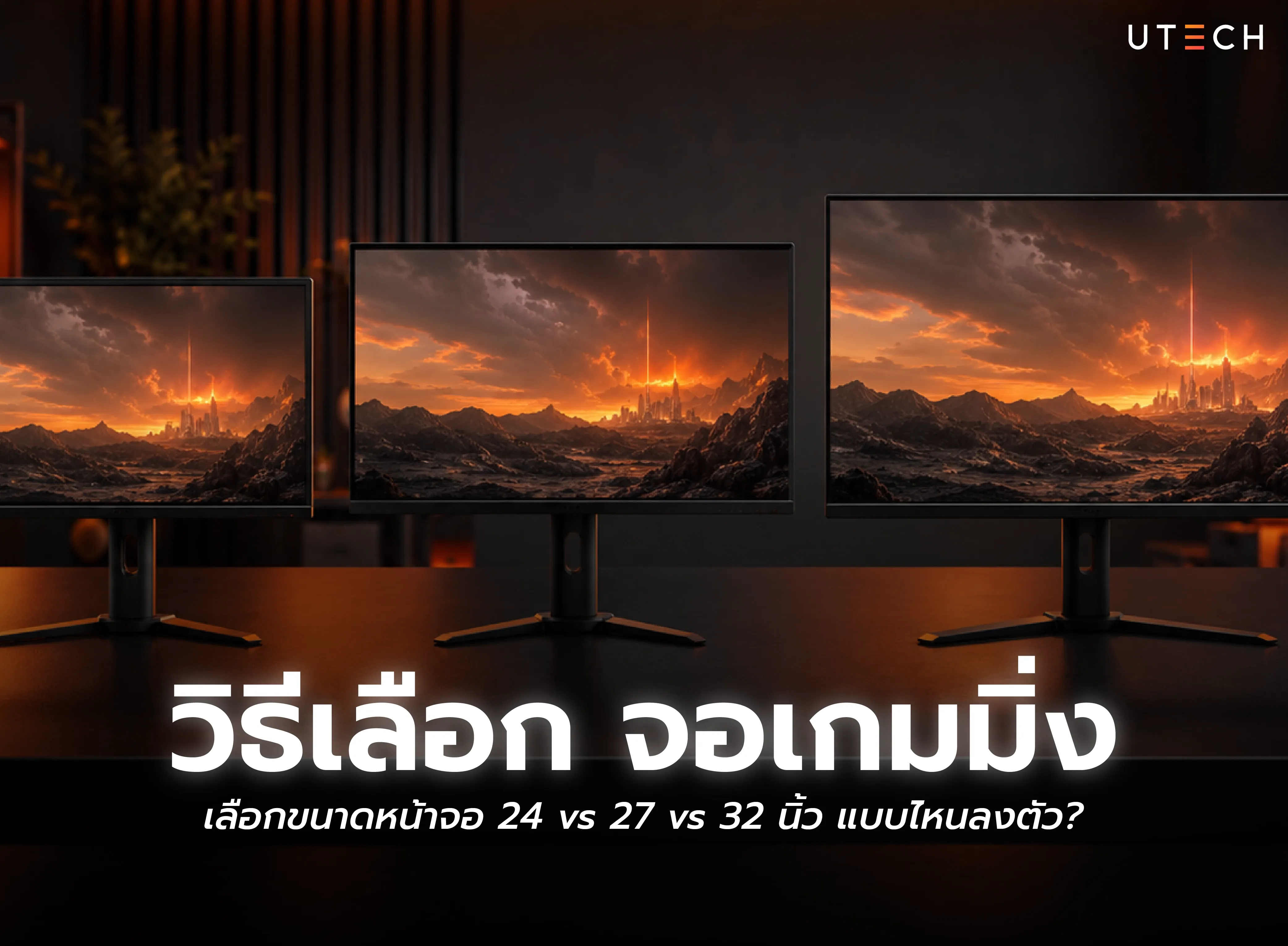 วิธีเลือกจอเกมมิ่ง เปรียบเทียบขนาดหน้าจอ 24 27 และ 32 นิ้ว เลือกแบบไหนให้เหมาะกับการใช้งาน