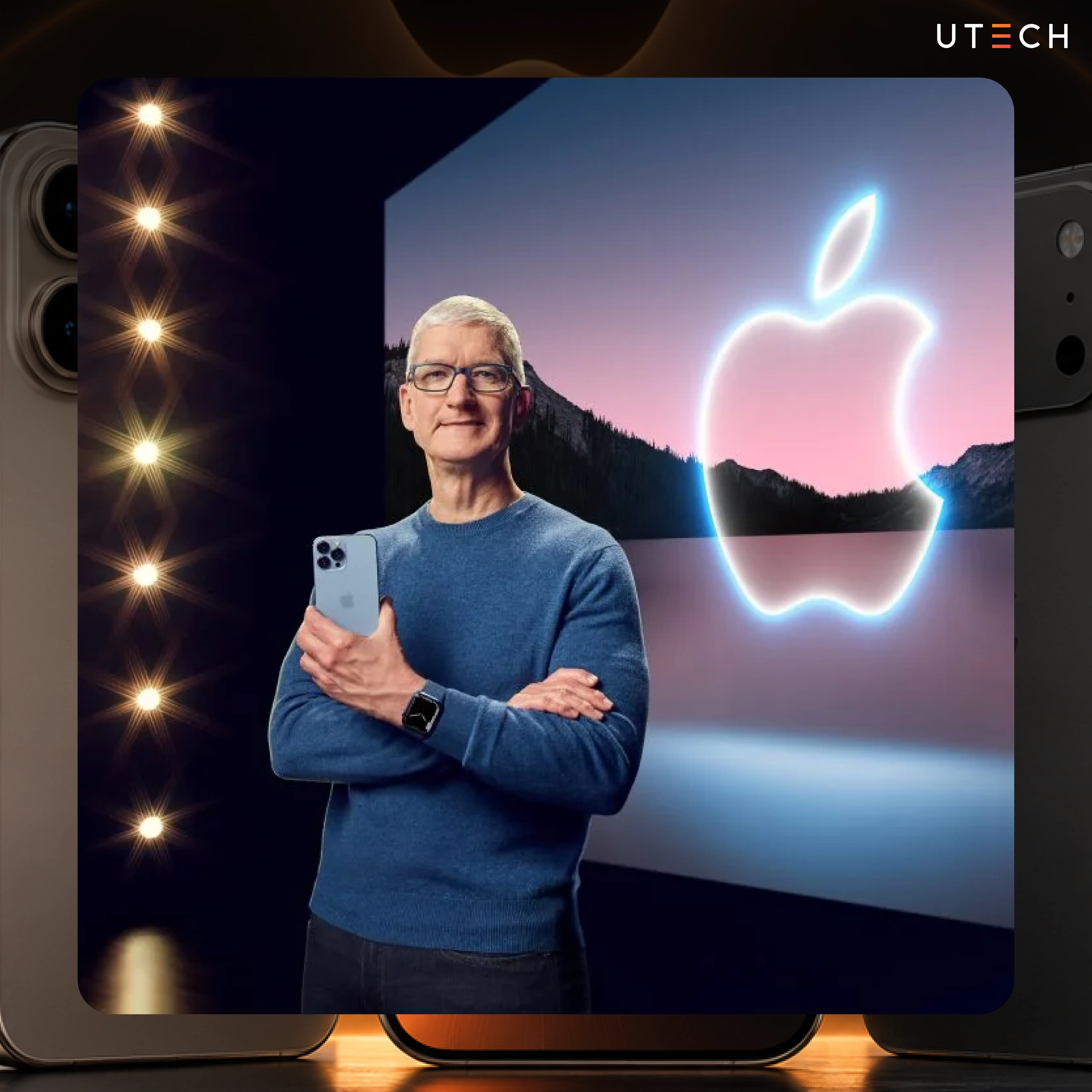 งานเปิดตัว iPhone รุ่นใหม่ของ Apple พร้อมการนำเสนอผลิตภัณฑ์บนเวที