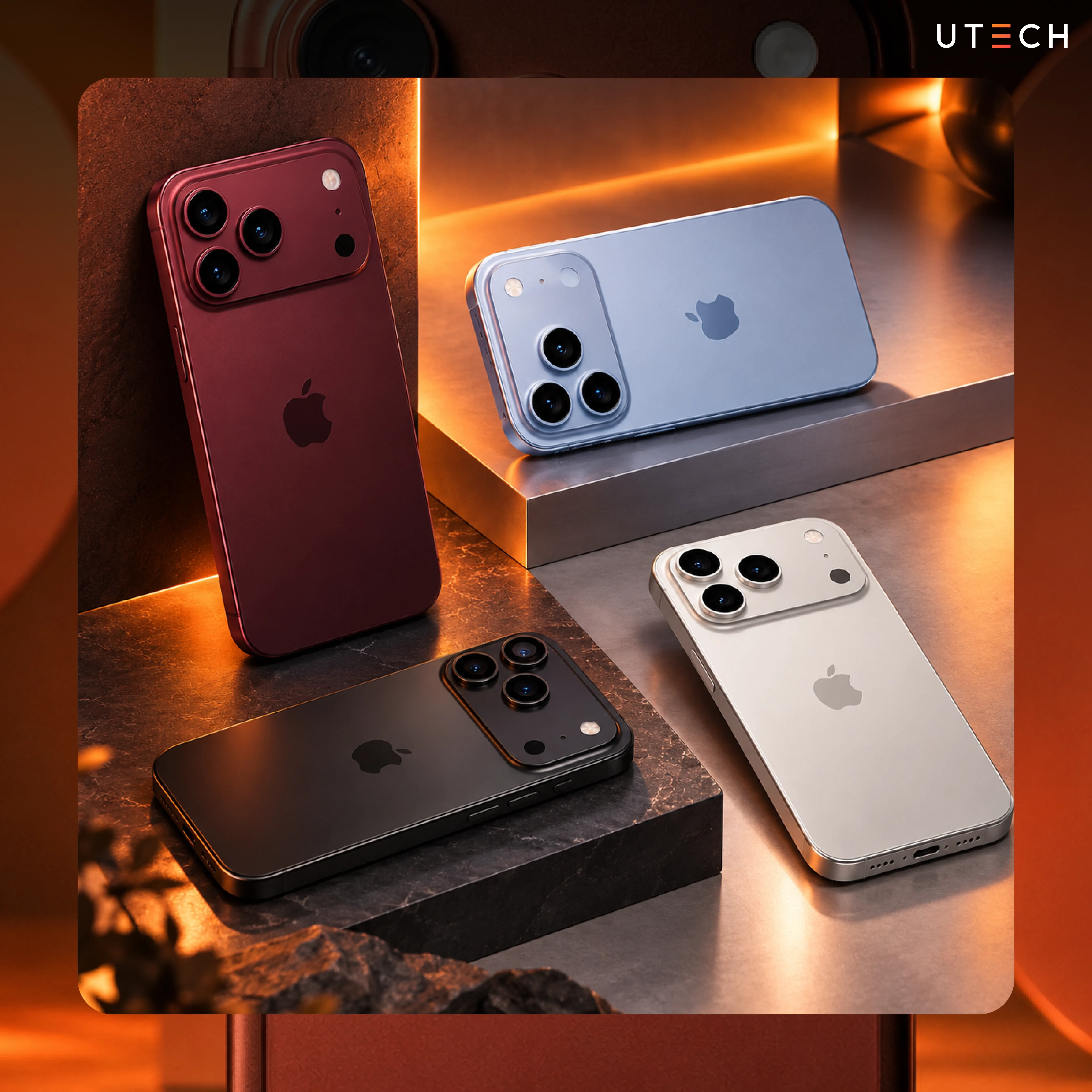 ภาพตัวอย่าง iPhone 18 Pro Max หลากหลายสีและดีไซน์ตัวเครื่อง สำหรับประกอบข้อมูลฟีเจอร์และการอัปเกรด