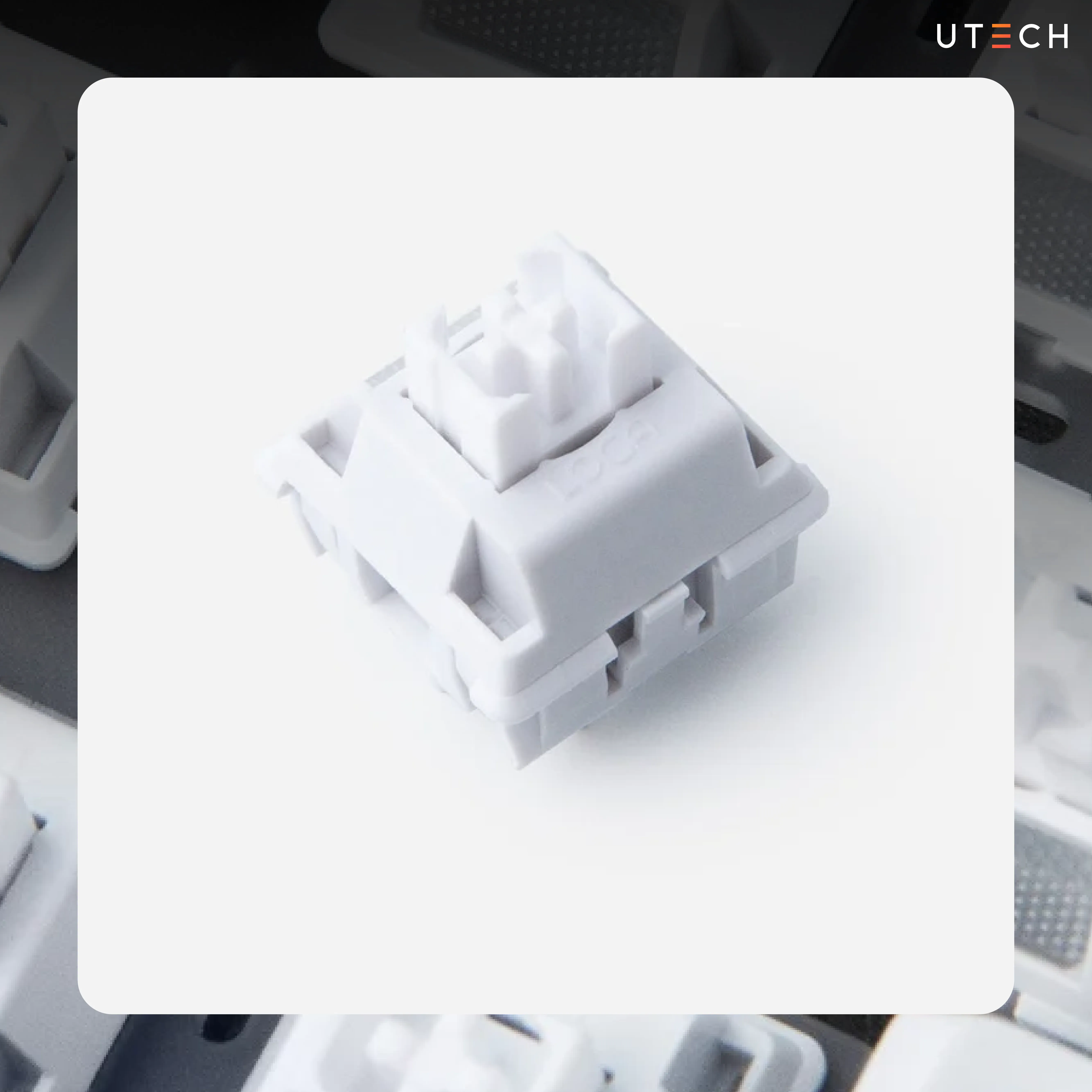 ภาพ Close-up LOGA NOMSOD Mechanical Switches แบบ Silent Linear สีขาว สำหรับคีย์บอร์ด Mechanical