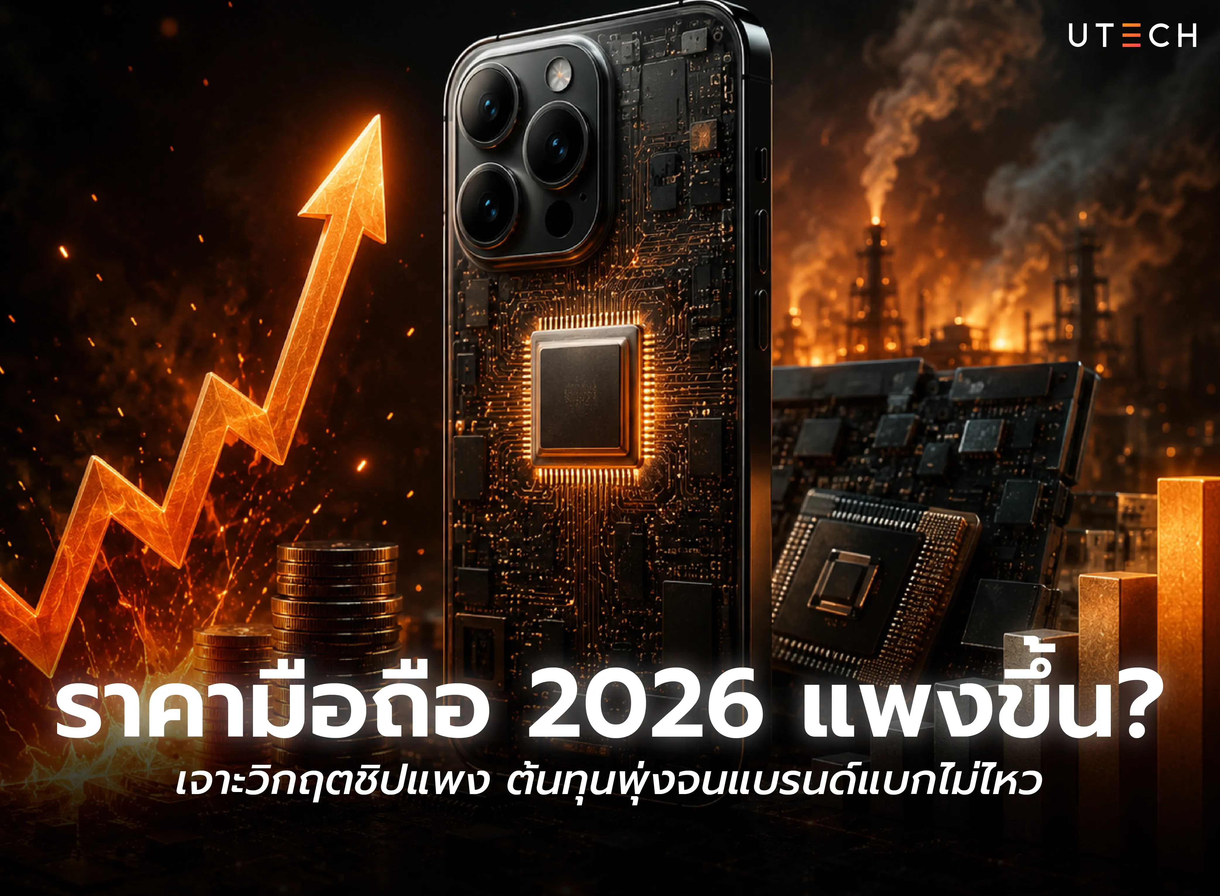 ราคามือถือ 2026 แพงขึ้น จากต้นทุนชิปเซ็ตและการผลิตที่เพิ่มสูงขึ้น ส่งผลให้ผู้ผลิตสมาร์ตโฟนอาจปรับราคาขาย