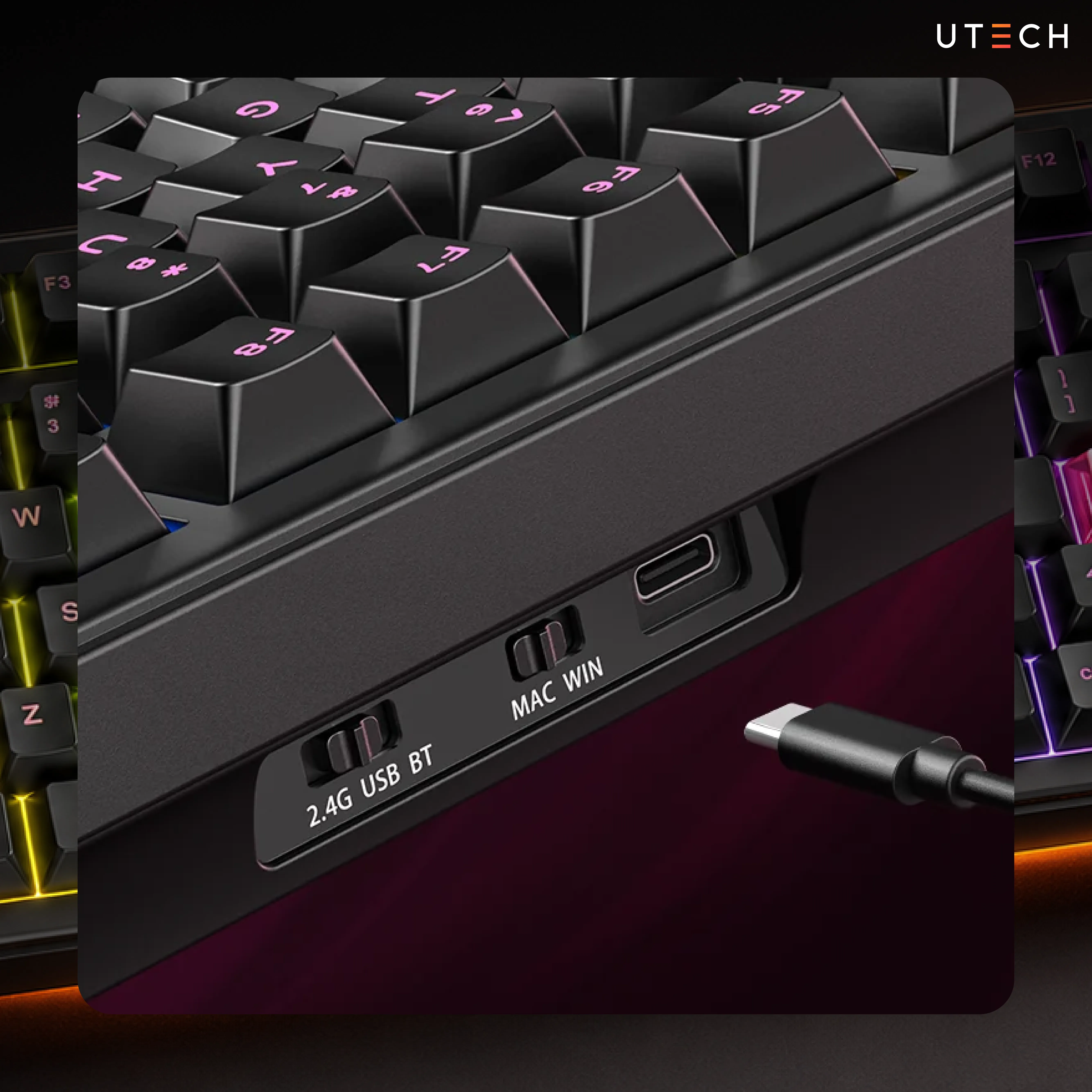 Onikuma Hane MT706 รองรับการเชื่อมต่อ 3 โหมด 2.4G USB และ Bluetooth พร้อมสวิตช์เลือก Mac และ Windows