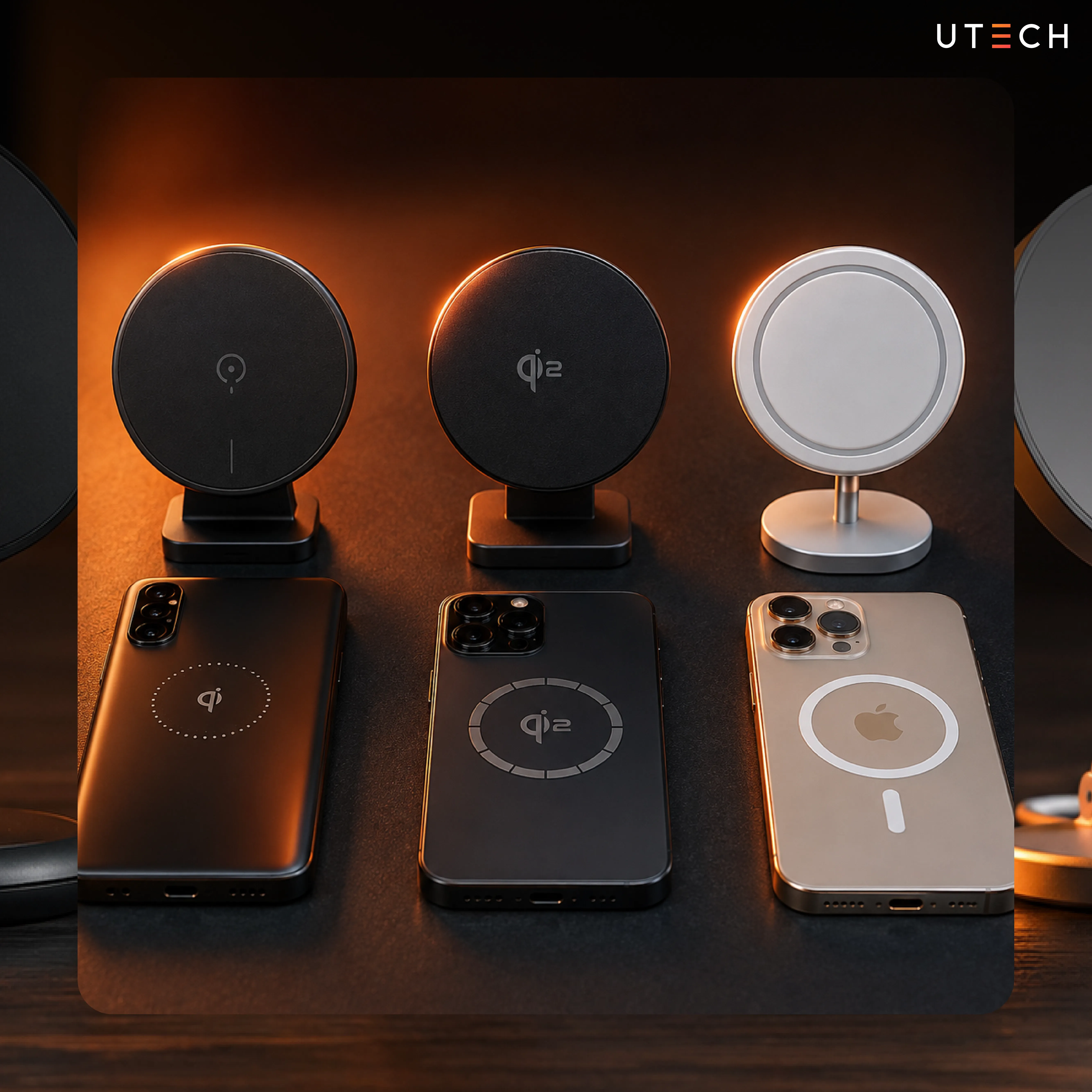 เปรียบเทียบ Qi2 Qi และ MagSafe พร้อมรูปแบบแท่นชาร์จไร้สายและระบบแม่เหล็กสำหรับสมาร์ตโฟน