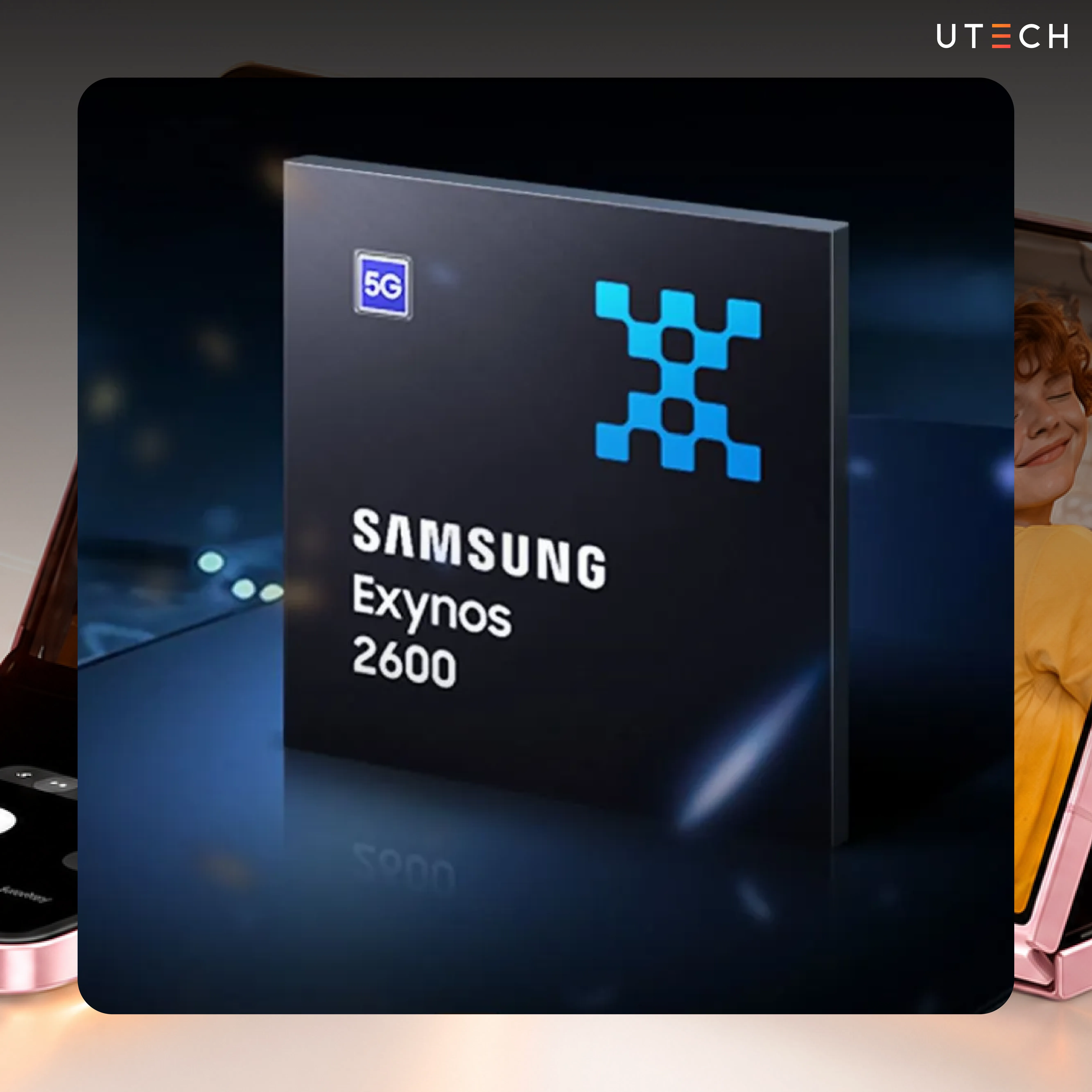 ชิป Samsung Exynos 2600 สำหรับสมาร์ตโฟนจอพับ Z Flip 8